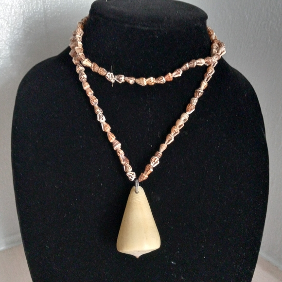 Set 2 - Sea Shell Necklace & Palm Tree Charm Bracelet - Picture 4 of 15